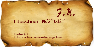 Flaschner Máté névjegykártya